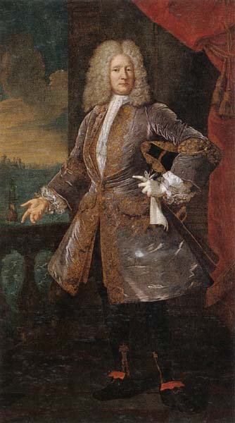 unknow artist Portrait of a nobleman,full-length,standing on a balcony